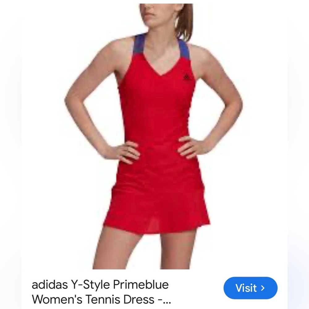 adidas Y-style Red Mini Dress with purple Straps